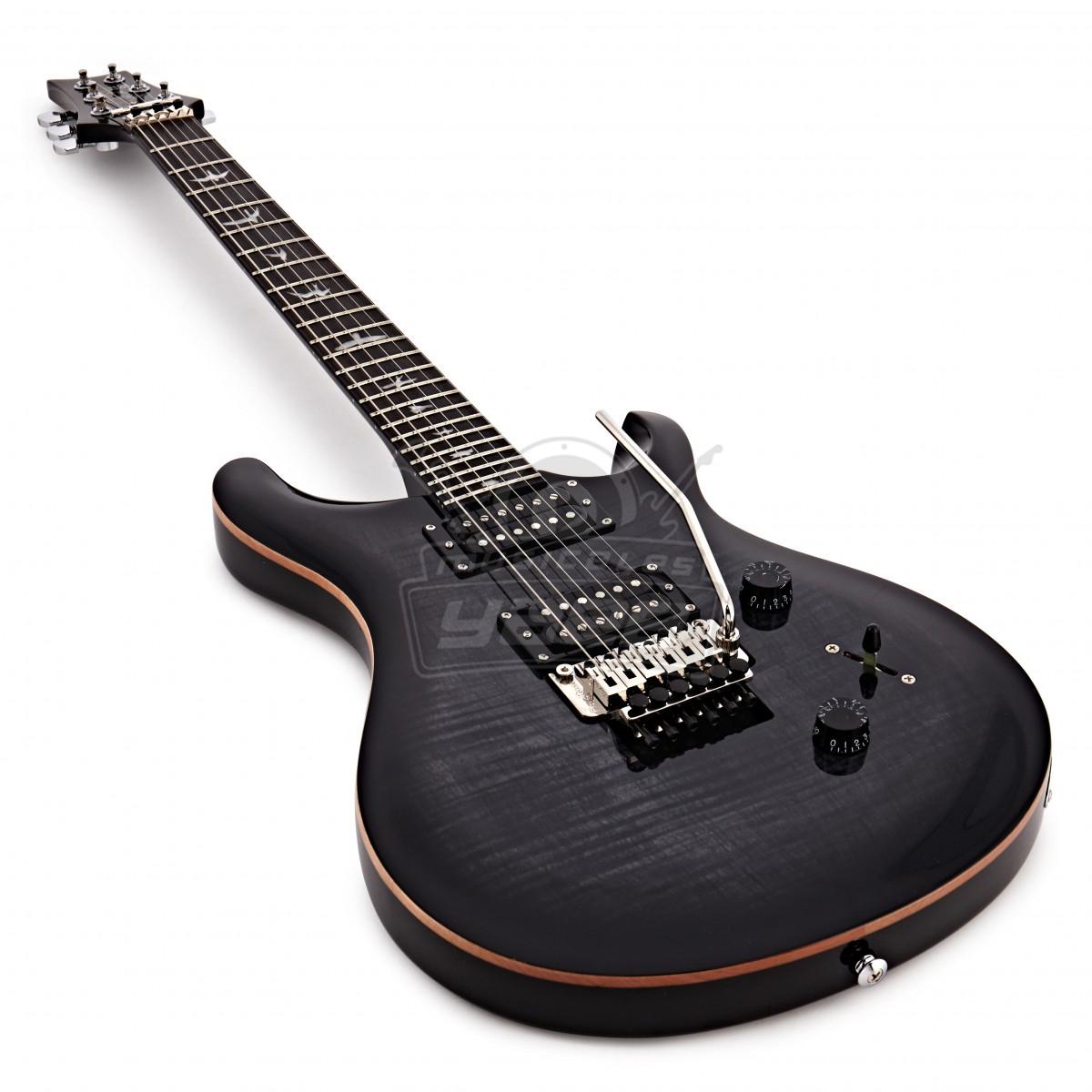 PRS SE FLOYD CUSTOM 24 GUITARRA ELECTRICA CHARCOAL BURST CON GIGBAG